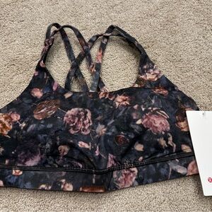 NWT Lululemon Energy Bra Size 8 Color FRMI Frosted Rose Multi